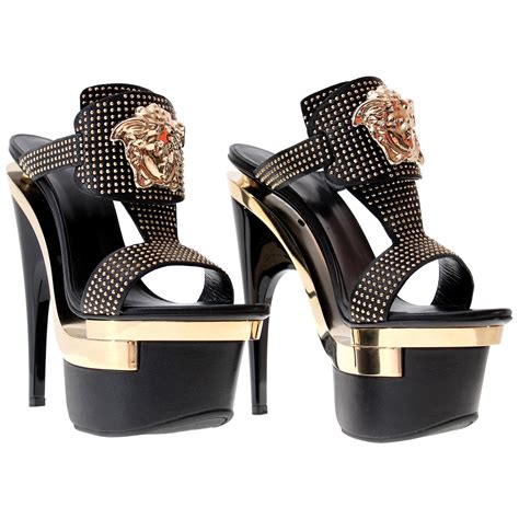 versace new platform heels|Versace platform high heels.